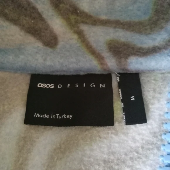 ASOS Design Oversized Zip-up Fleece Jacket with Marble Print Unisex - Picture 6 of 8